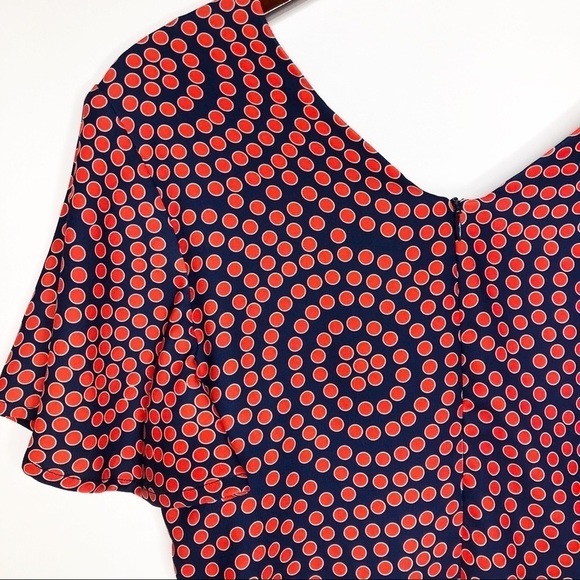 JB by JULIE BROWN NWT Samantha Lily Pond Zip Back Top Size 6 in Red and Navy - Picture 11 of 15